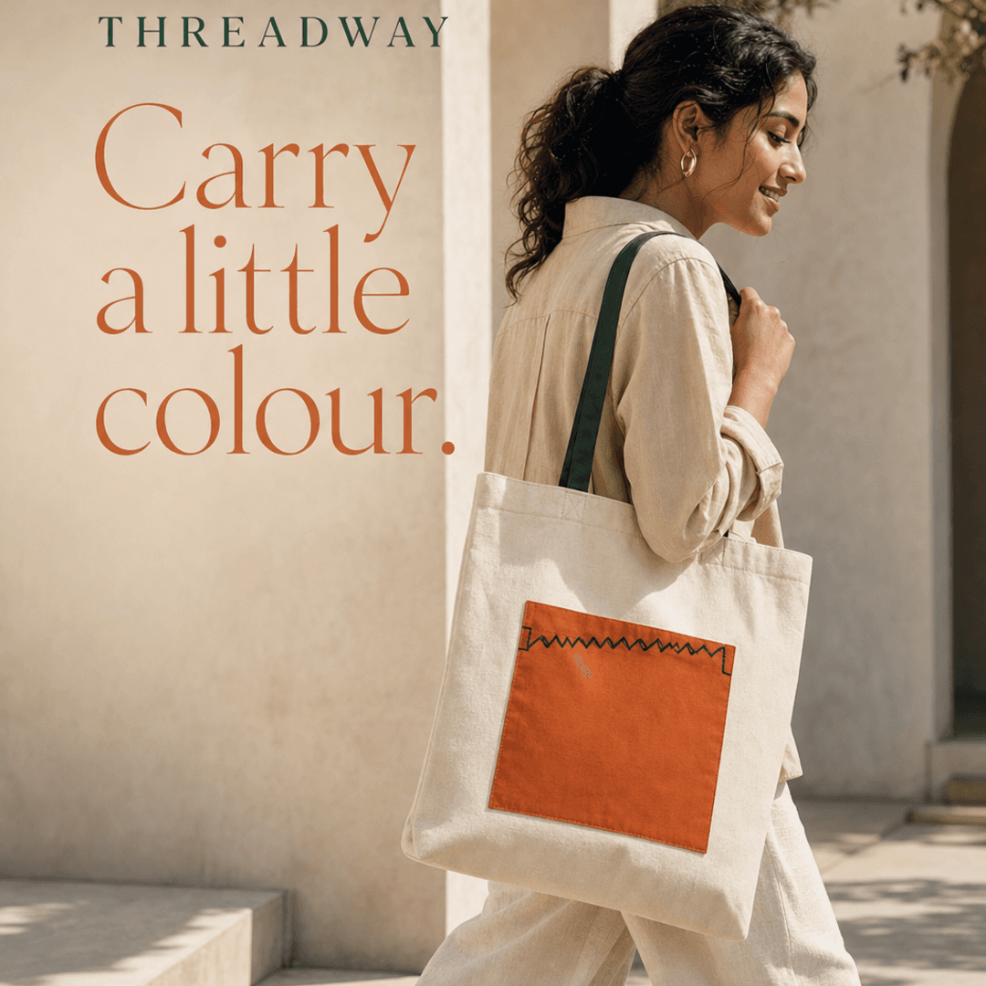 Threadway tote campaign composed for Facebook 1:1